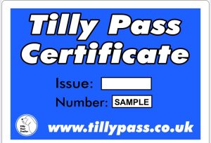Tilly Pass Certificate